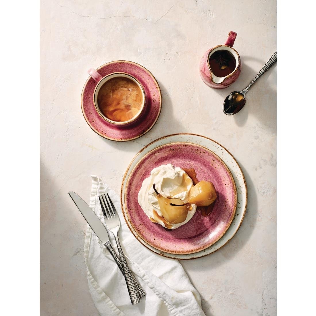 VV2596 Steelite Craft Raspberry Saucers DW SS 118mm(Pack of 12)