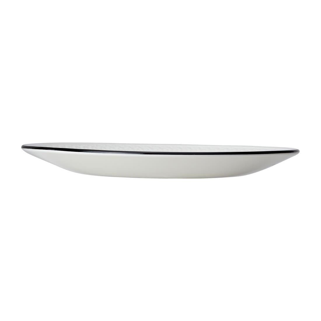 VV2673 Steelite Bead Black Band Coupe Plates 285mm (Pack of 6)