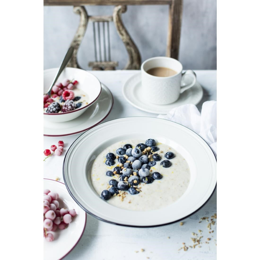 VV2678 Steelite Bead Black Band Coupe Bowls 252mm (Pack of 12)