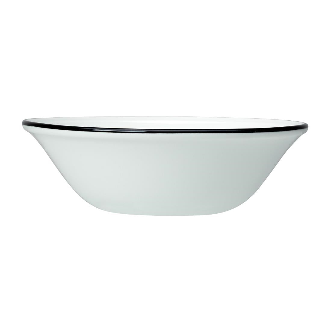 VV2680 Steelite Bead Black Band Oatmeal Bowls 165mm (Pack of 12)