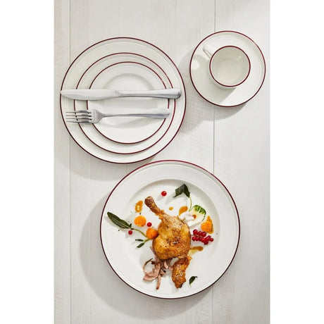VV2685 Steelite Bead Maroon Band Plates 255mm (Pack of 12) - JD Catering Equipment Solutions Ltd