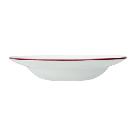 VV2690 Steelite Bead Maroon Band Pasta Plates 240mm (Pack of 12) - JD Catering Equipment Solutions Ltd