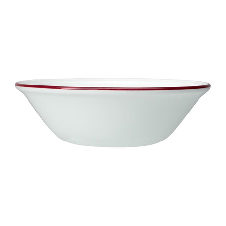VV2691 Steelite Bead Maroon Band Oatmeal Bowls 165mm (Pack of 12)