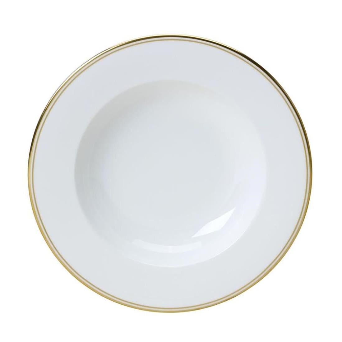 VV3058 Burnished Gold Classic Rim Bowl -  220mm (Box 12)
