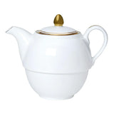 VV3073 Burnished Gold Coupe Tea Set For One Teapot - 124mm 460ml (Box 6) - JD Catering Equipments Ltd