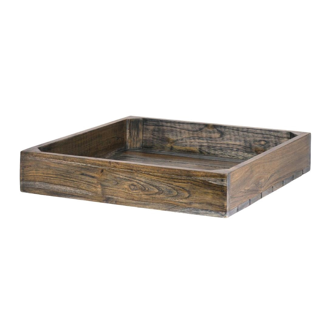 VV3331 DWH Fusion Buffet System Wood Flat Basket Ash Grey Teak 356mm