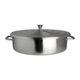 VV3903 Steelite Creations Homestyle Brushed Stainless Round Chafer 9.1L - JD Catering Equipment Solutions Ltd