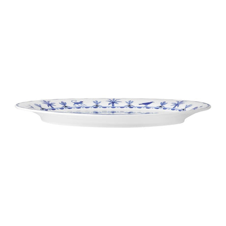 VV3975 William Edwards Sultan's Garden Blue Oval Tray Misc 350mm (Pack of 24)