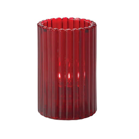VV4025 Hollowick Vertical Rod Ruby Cylinder 73mm x 118mm (Pack of 6) - JD Catering Equipment Solutions Ltd