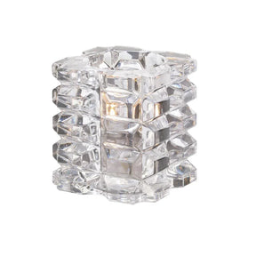 VV4061 Hollowick Faceted Cube Clear Glass Votive 76mm x 83mm (Pack of 6) - JD Catering Equipment Solutions Ltd