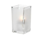 VV4064 Hollowick Quad Clear Satin Panel Glass Votive 64mm x 110mm (Pack of 6) - JD Catering Equipment Solutions Ltd