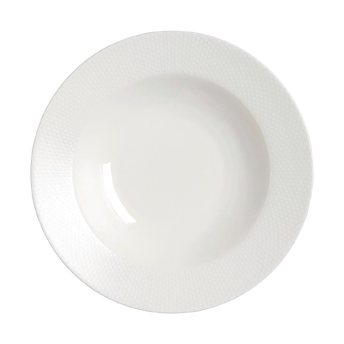 VV4464 William Edwards Quanta Large Rim Bowls - Classic White 280mm (Pack of 6)