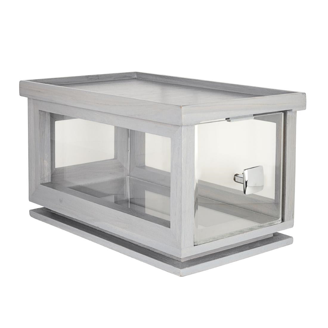 VV4492 Steelite D.W. Haber Fusion Grey Wash Stackable Bakery Box with Acrylic Drawer