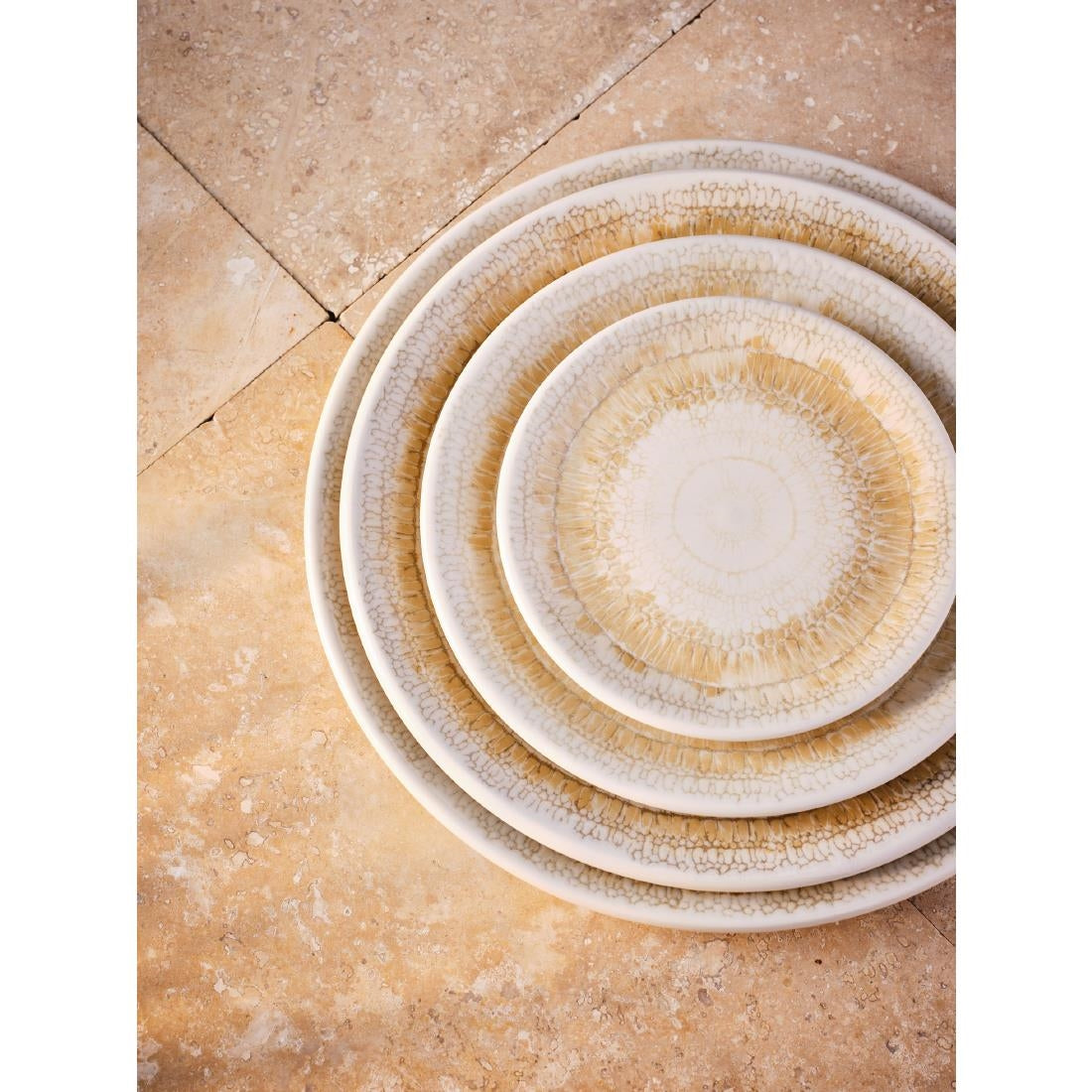 VV4556 Steelite Petra Dune Coupe Plates Beige 280mm (Pack of 12)