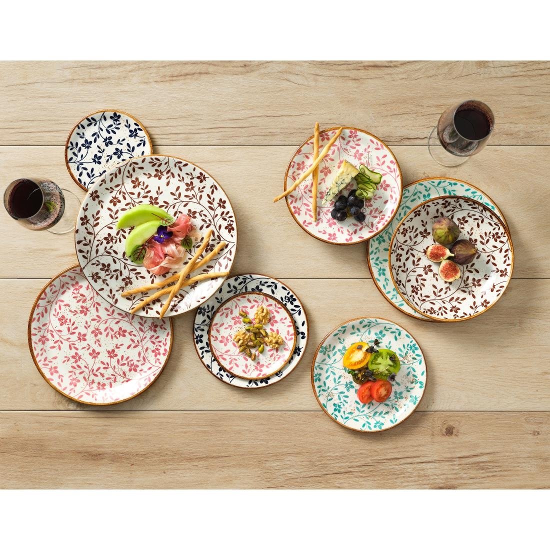 VV4603 Steelite Performance Flora Coupe Plates Blue 202mm (Pack of 12)