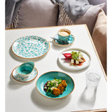 VV4613 Steelite Performance Flora Coupe Plates Aqua 280mm (Pack of 12)