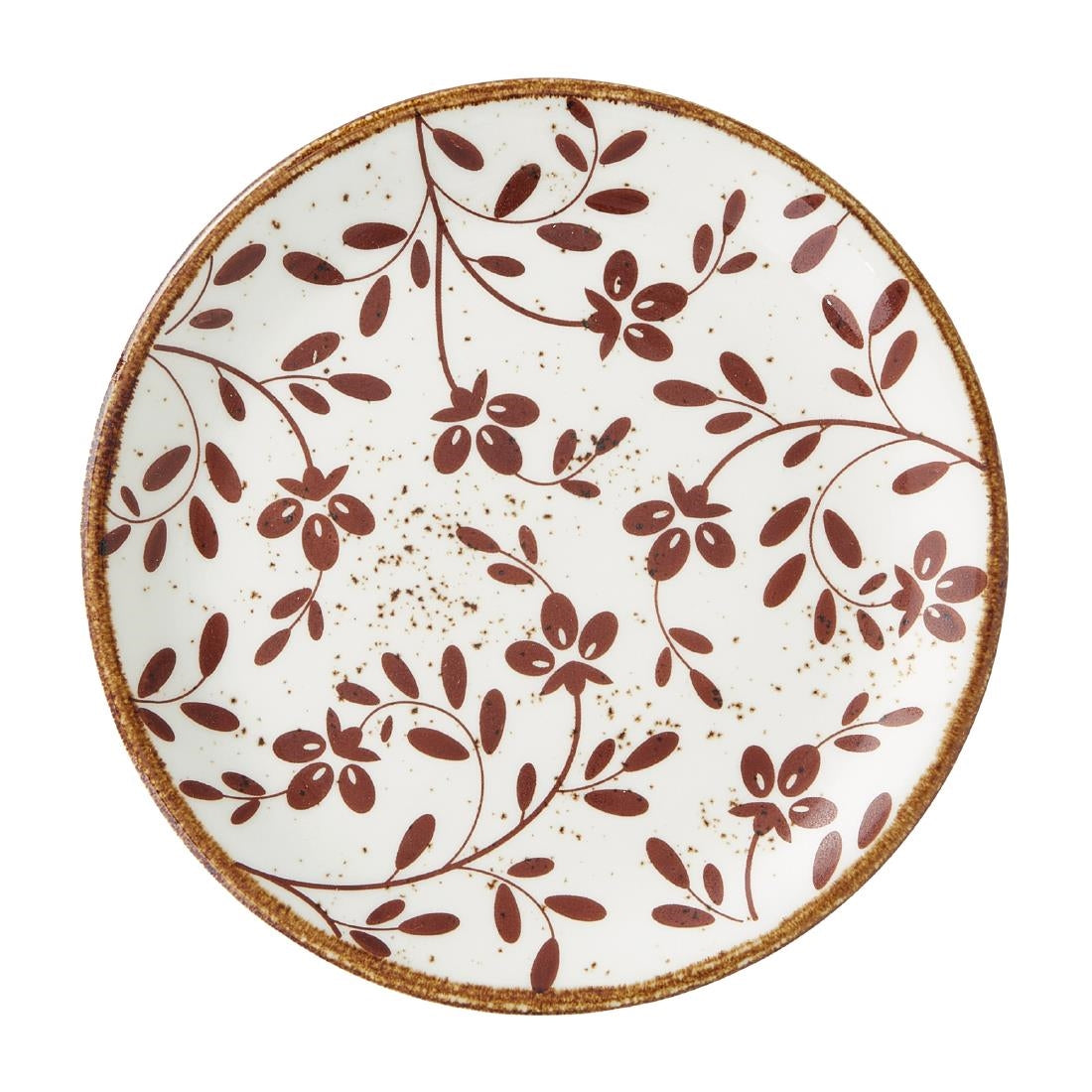 VV4622 Steelite Performance Flora Coupe Plates Brown 152mm (Pack of 12)