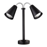 VV4662 Steelite Creations Modern Double Heat Lamp Black 220V UK Plug - JD Catering Equipments Ltd