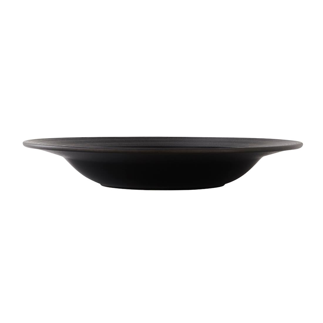 Steelite Concorde Rim Soup Plates Noir 240mm (12 Pack)