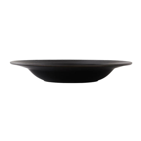 Steelite Concorde Rim Soup Plates Noir 240mm (12 Pack)