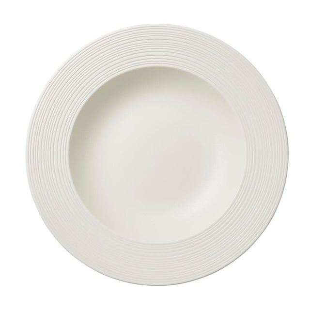 Steelite Concorde Rim Soup Plates Blanc 240mm (12 Pack)