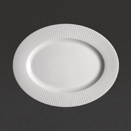 VV676 Steelite Willow Oval Plate. length 330mm. (Pack of 12)