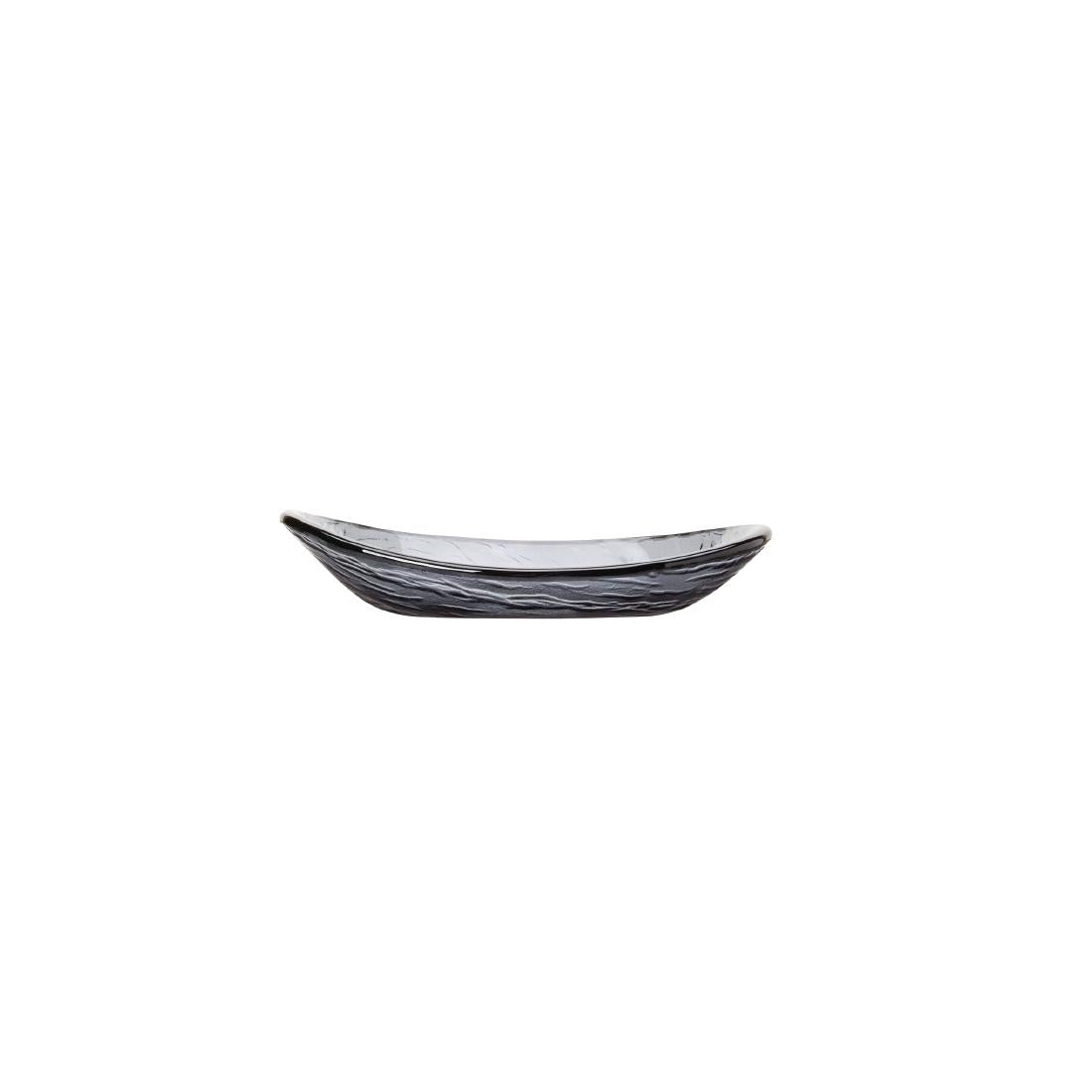 VV717 Steelite Scape Glass Smoked Oval Bowls 200mm (Pack of 12)