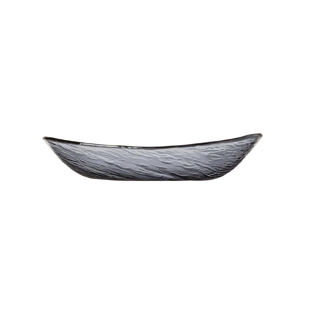 VV718 Steelite Scape Glass Smoked Oval Bowls 300mm (Pack of 6)