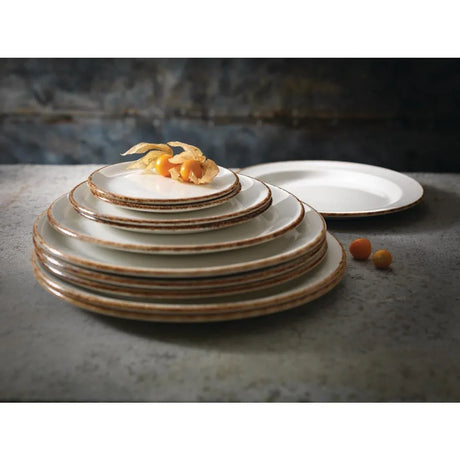 VV753 Steelite Brown Dapple Coupe Plates 253mm (Pack of 24) - JD Catering Equipment Solutions Ltd