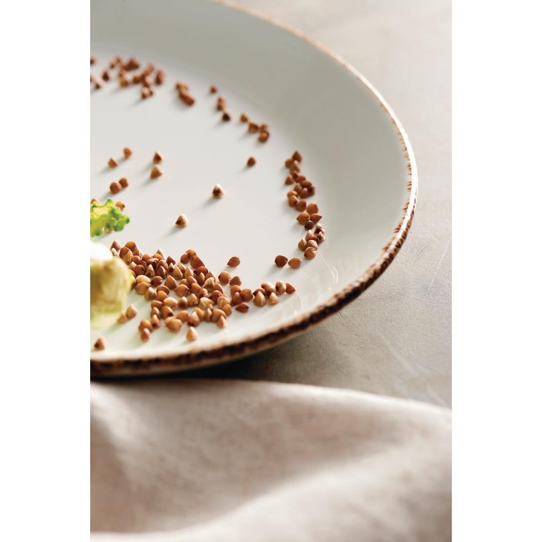 VV755 Steelite Brown Dapple Coupe Plates 203mm (Pack of 24)