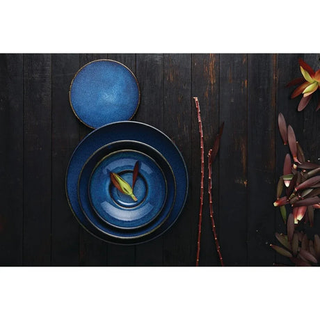 VV853 Rene Ozorio Wabi Sabi Rimmed Coupe Bowls Indigo 240mm (Pack of 6) - JD Catering Equipment Solutions Ltd