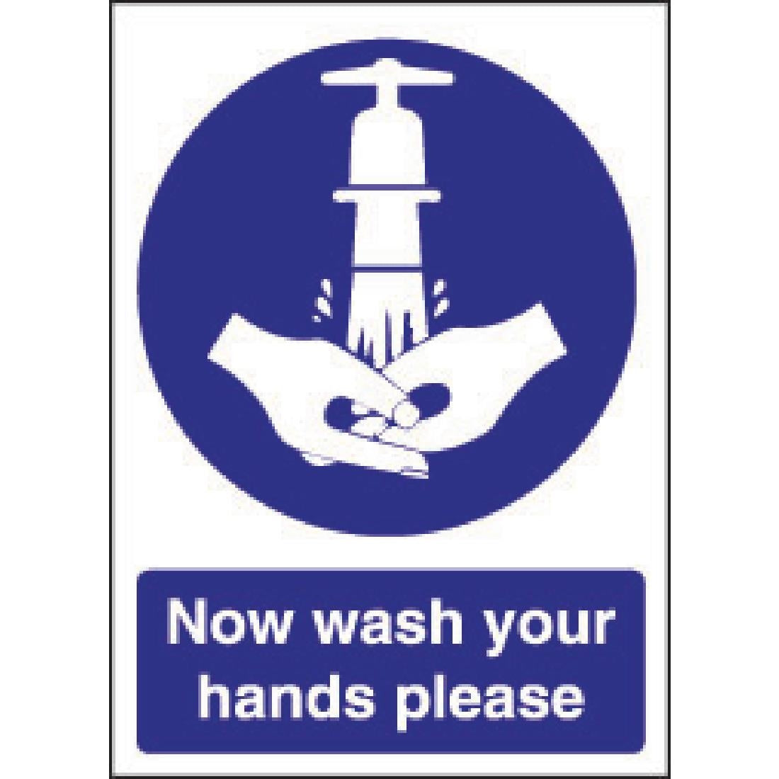 W187 Vogue Now Wash Your Hands Sign