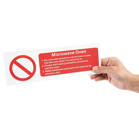 W231 Vogue Microwave Oven Safety Sign
