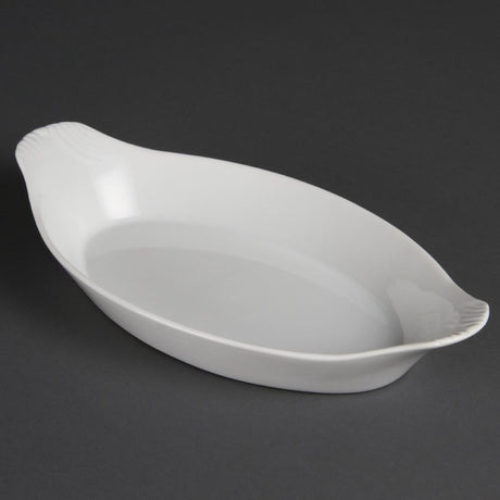 W411 Olympia Whiteware Oval Eared Dishes 289mm (Pack of 6)