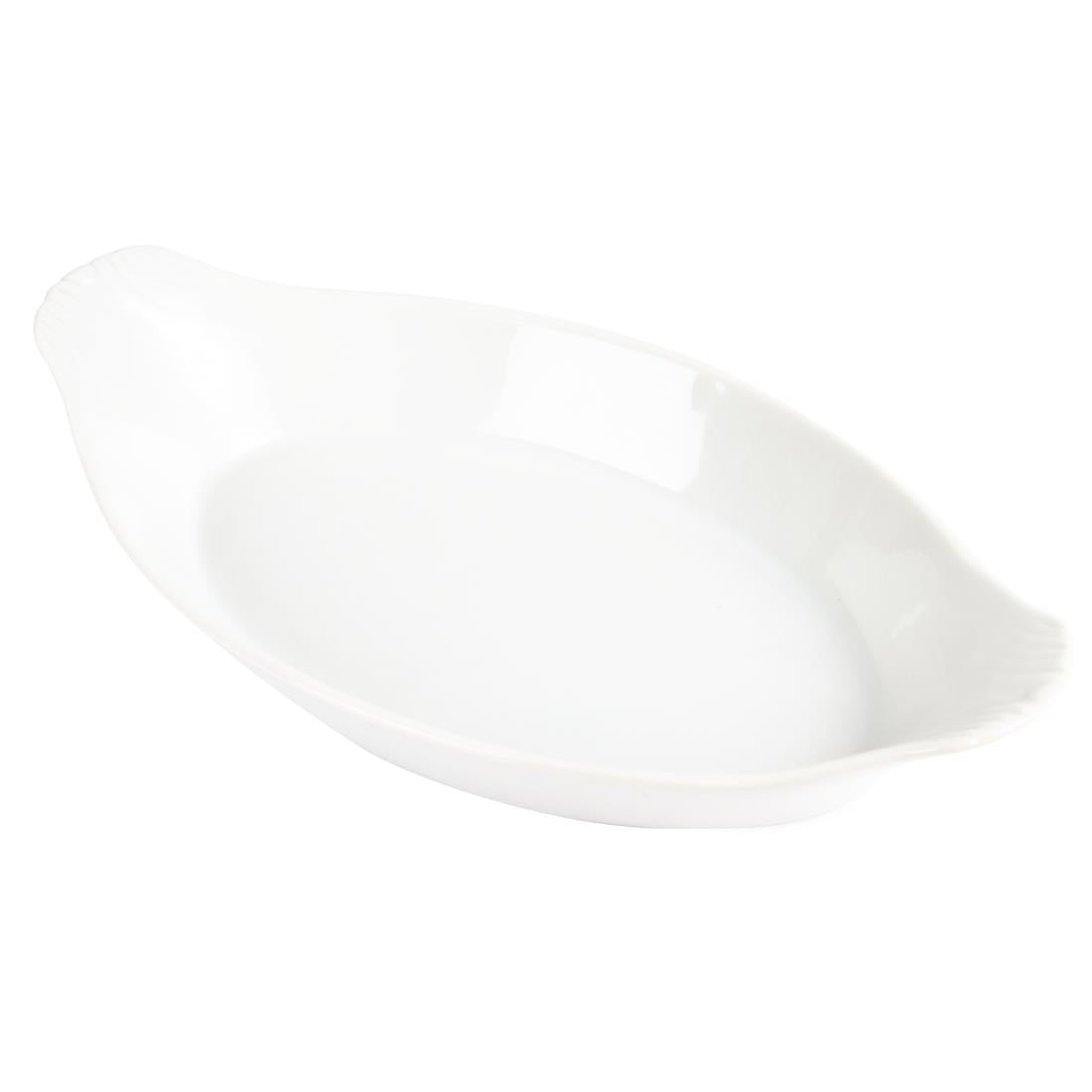 W411 Olympia Whiteware Oval Eared Dishes 289mm (Pack of 6)