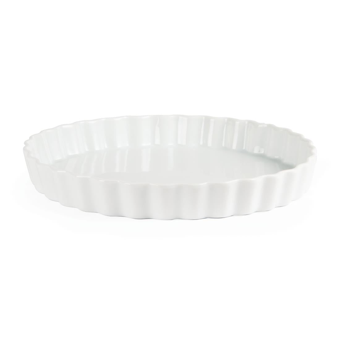 W416 Olympia Whiteware Flan Dishes 297mm (Pack of 6)