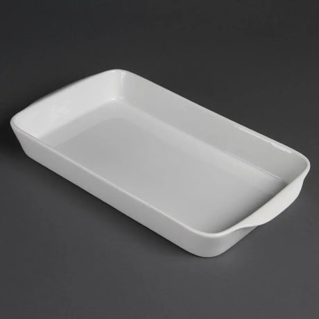W417 Olympia Whiteware Oblong Roasters 395x 219mm (Pack of 6) - JD Catering Equipment Solutions Ltd