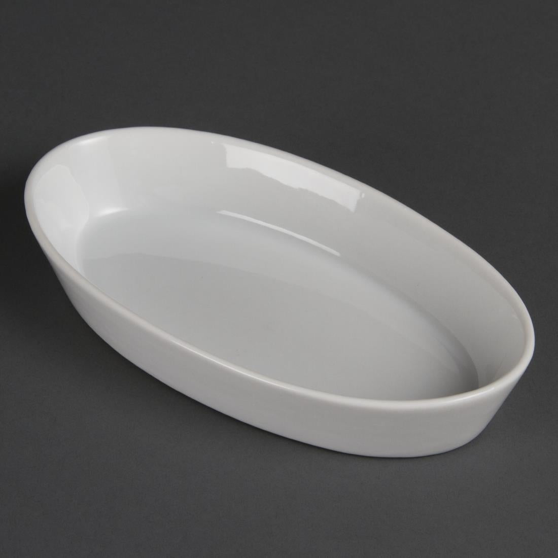 W418 Olympia Whiteware Oval Sole Dishes 195x 110mm (Pack of 6)