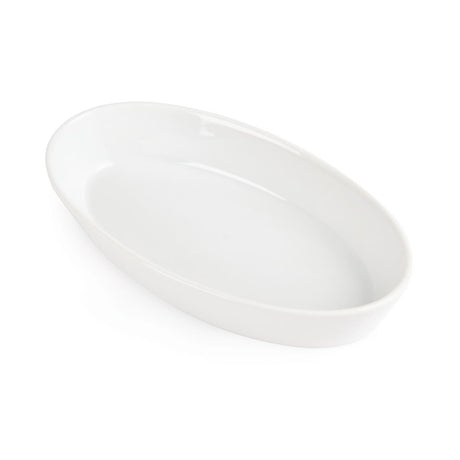W418 Olympia Whiteware Oval Sole Dishes 195x 110mm (Pack of 6)