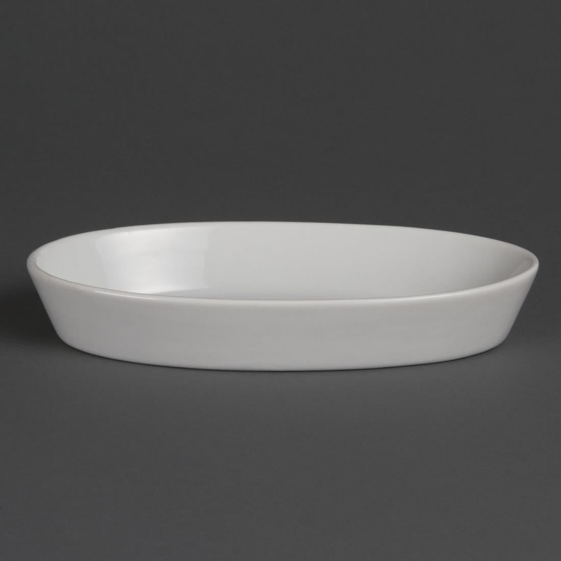 W418 Olympia Whiteware Oval Sole Dishes 195x 110mm (Pack of 6)