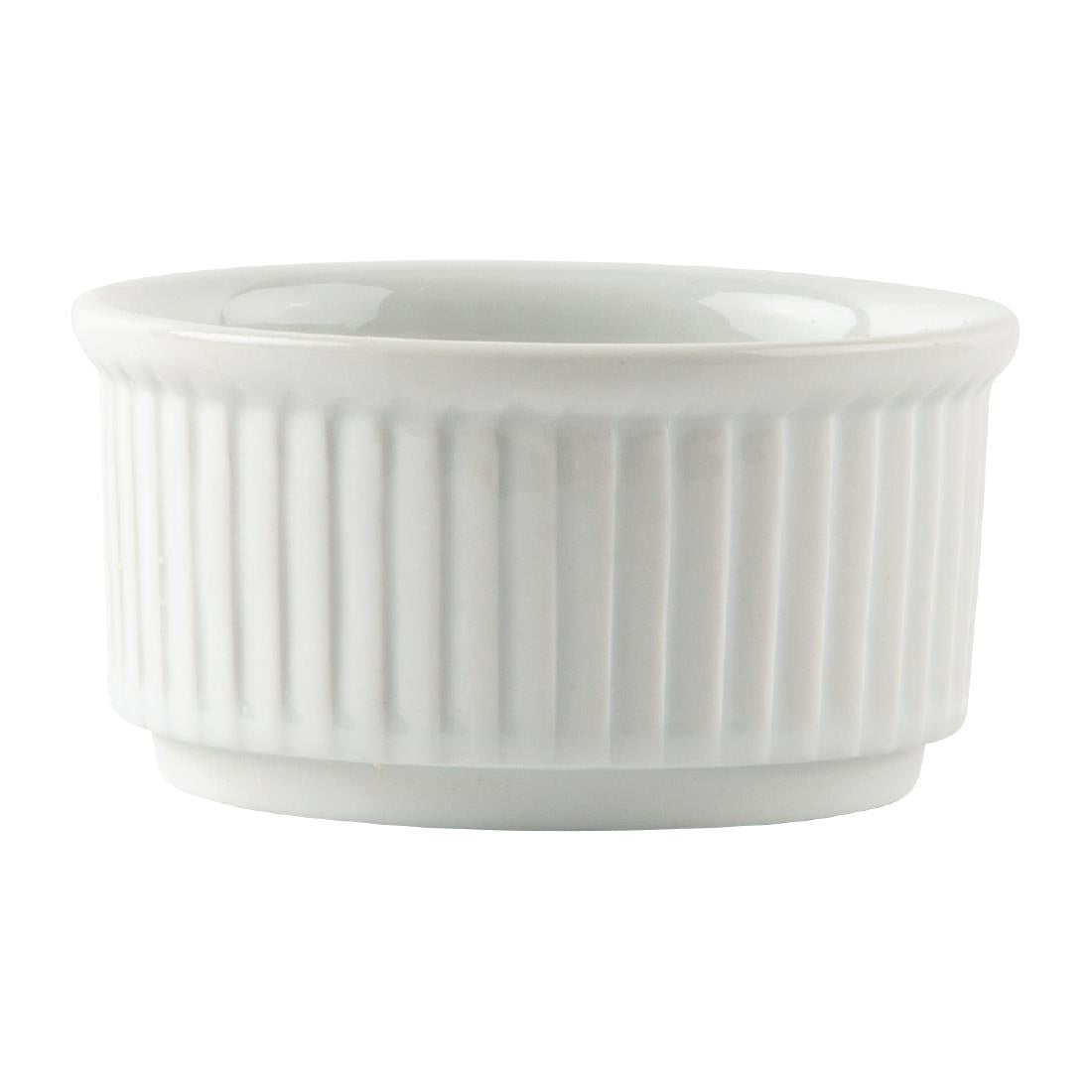 W421 Olympia Whiteware Stacking Ramekins 85mm (Pack of 12)