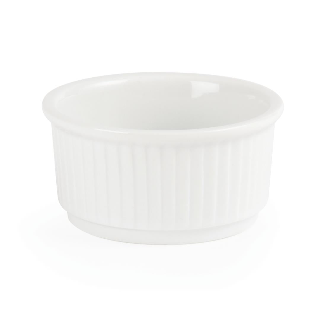 W421 Olympia Whiteware Stacking Ramekins 85mm (Pack of 12)