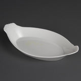 W423 Olympia Whiteware Oval Eared Dishes 320x 177mm (Pack of 6)