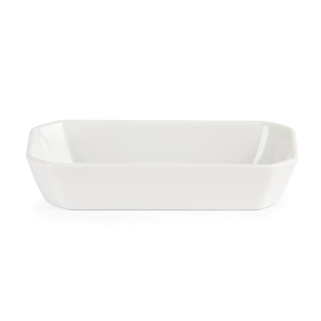 W425 Olympia Whiteware Oblong Hors d'Oeuvre Dishes 185mm (Pack of 6)