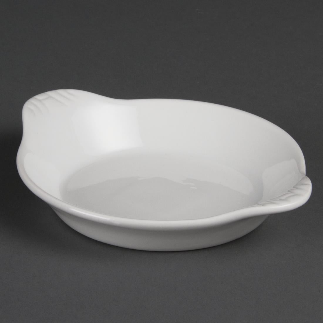 W439 Olympia Whiteware Round Eared Dishes 170 x 140mm (Pack of 6)