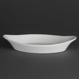 W440 Olympia Whiteware Oval Eared Dishes 262mm (Pack of 6)