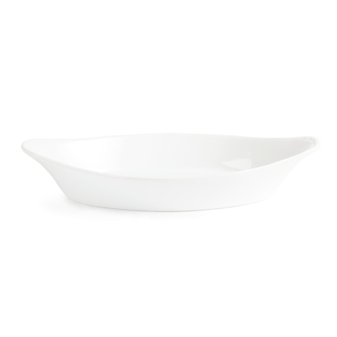 W440 Olympia Whiteware Oval Eared Dishes 262mm (Pack of 6)