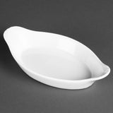 W441 Olympia Whiteware Oval Eared Dishes 204mm (Pack of 6)