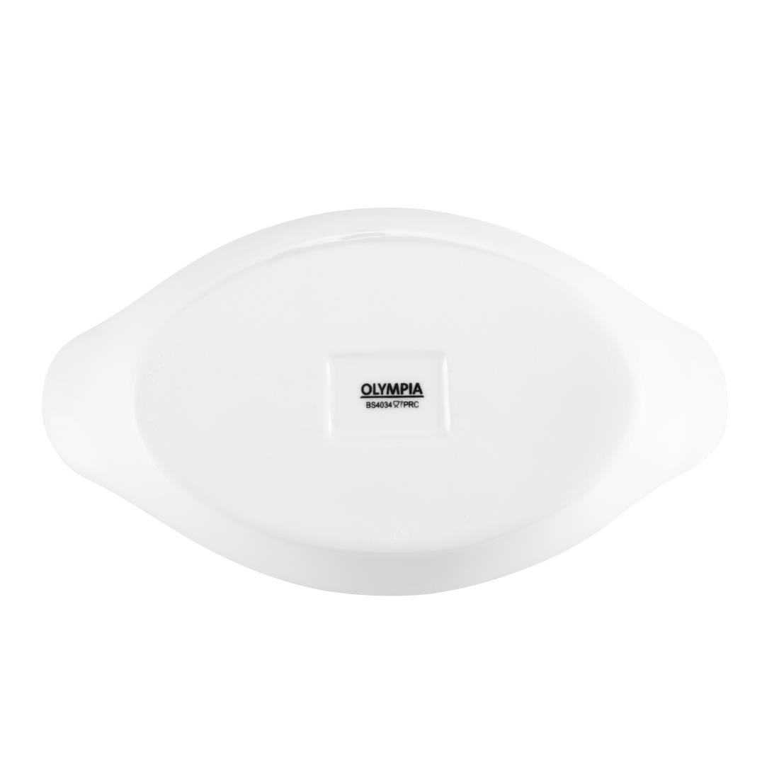 W441 Olympia Whiteware Oval Eared Dishes 204mm (Pack of 6)