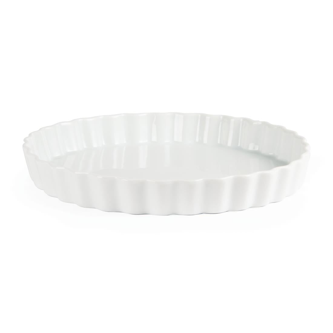 W449 Olympia Whiteware Flan Dishes 265mm (Pack of 6)